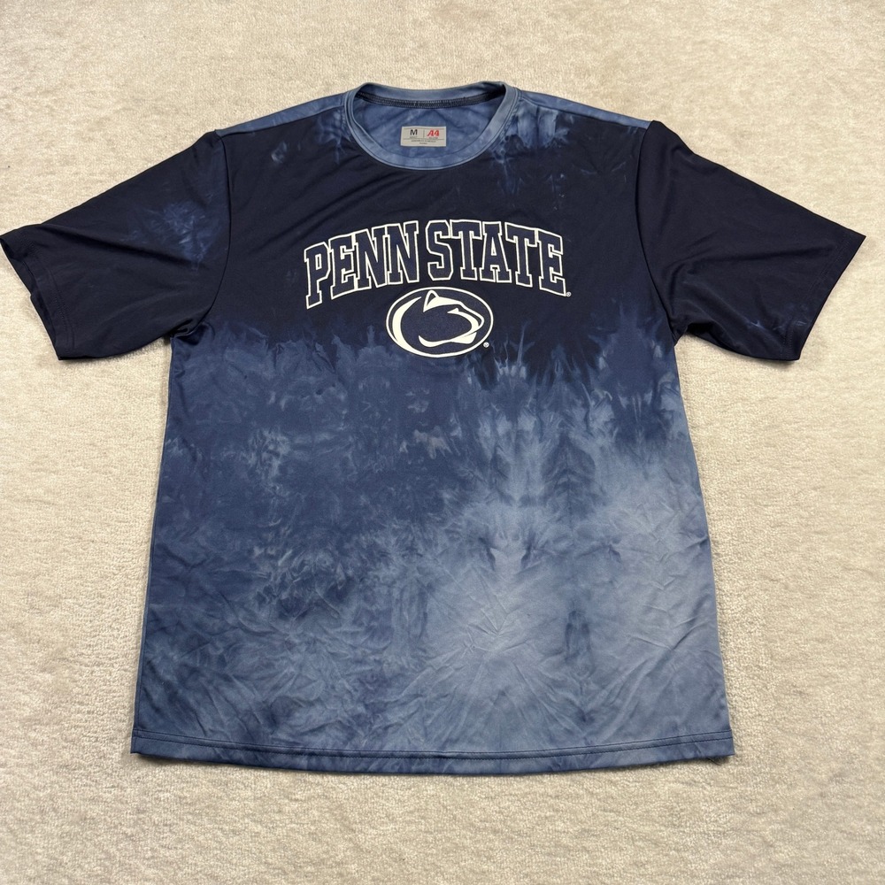 A4 T-Shirt Mens M Blue Penn State Nittany Lions Tie Dye Performance Athletic Tee